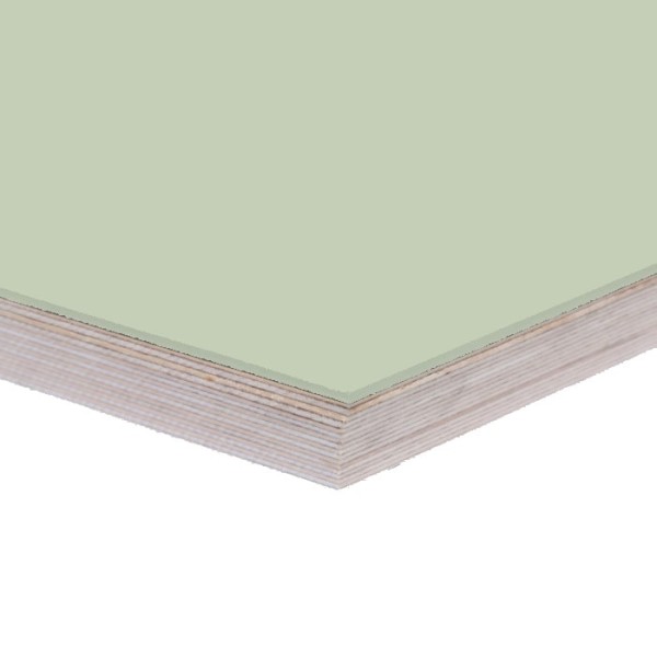 Tischplatte mit Linoleumoberfläche in pistazien grün
