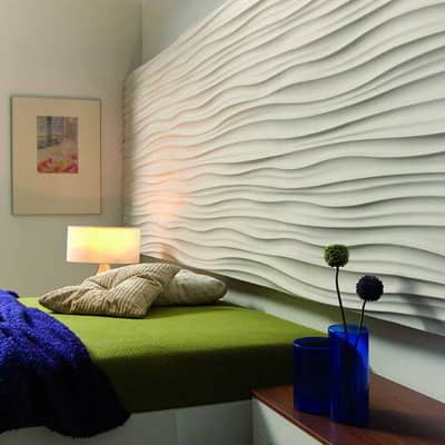 Moderne Lifestyle Wandpaneele an einer Schlafzimmerwand