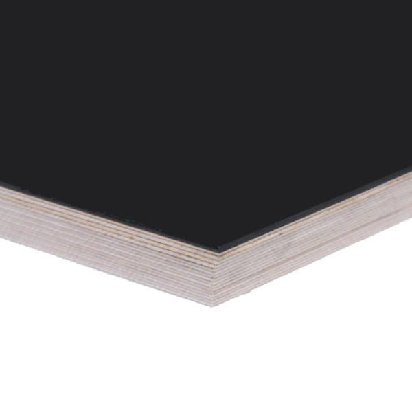 Tischplatte mit Linoleumoberfläche in dunkelbraun