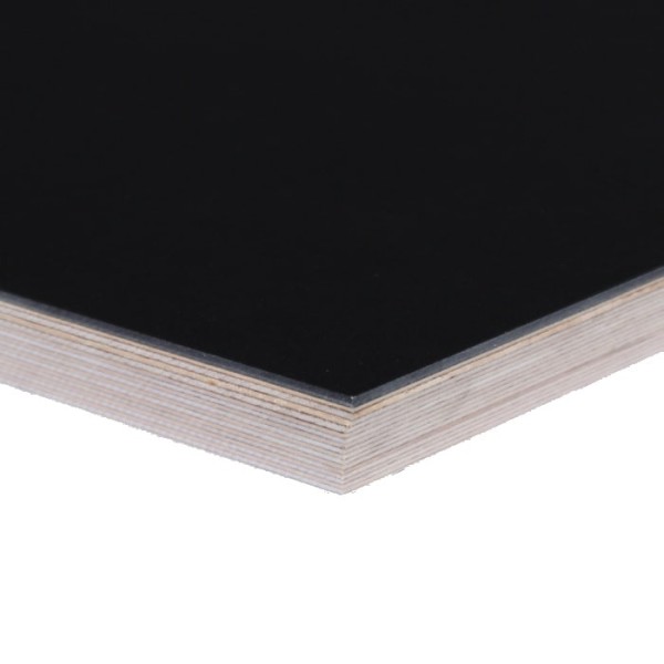 Tischplatte mit Linoleumoberfläche in schwarz