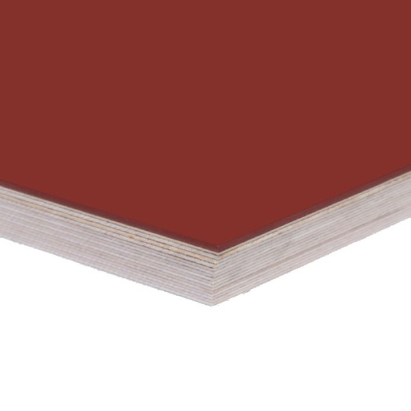 Tischplatte mit Linoleumoberfläche in rot