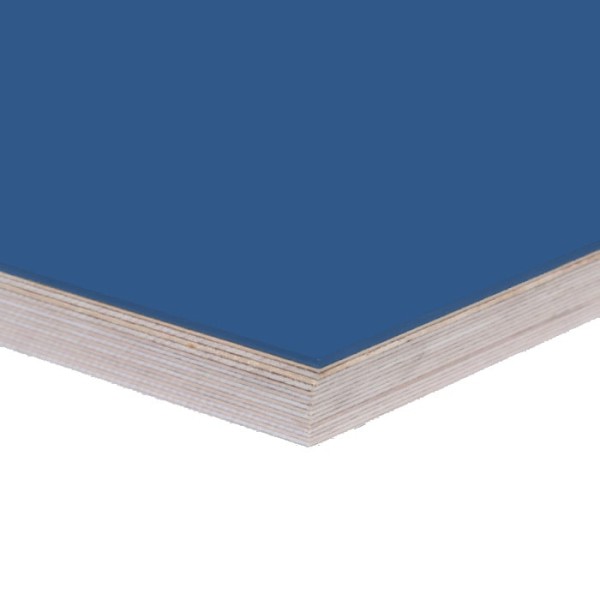 Tischplatte mit Linoleumoberfläche in kräftigen Blau
