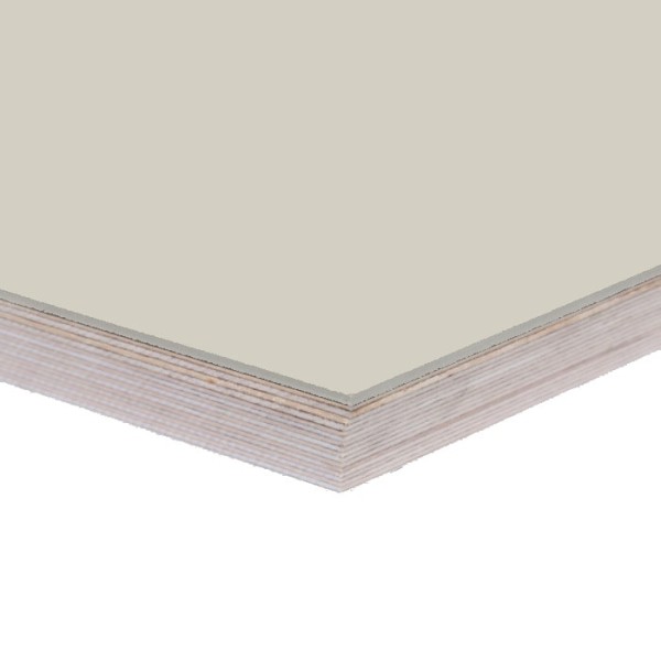Tischplatte mit Linoleumoberfläche in beige