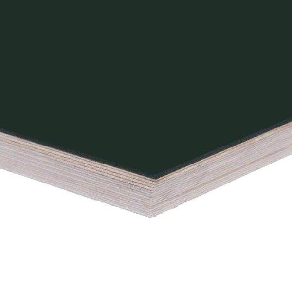 Tischplatte mit Linoleumoberfläche in dunkelgrün