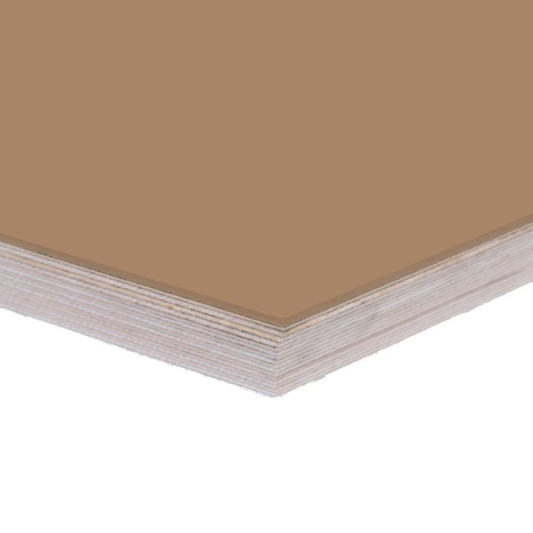 Tischplatte mit Linoleumoberfläche in mittelbraun